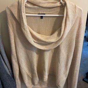 Cowl neck cream sweater